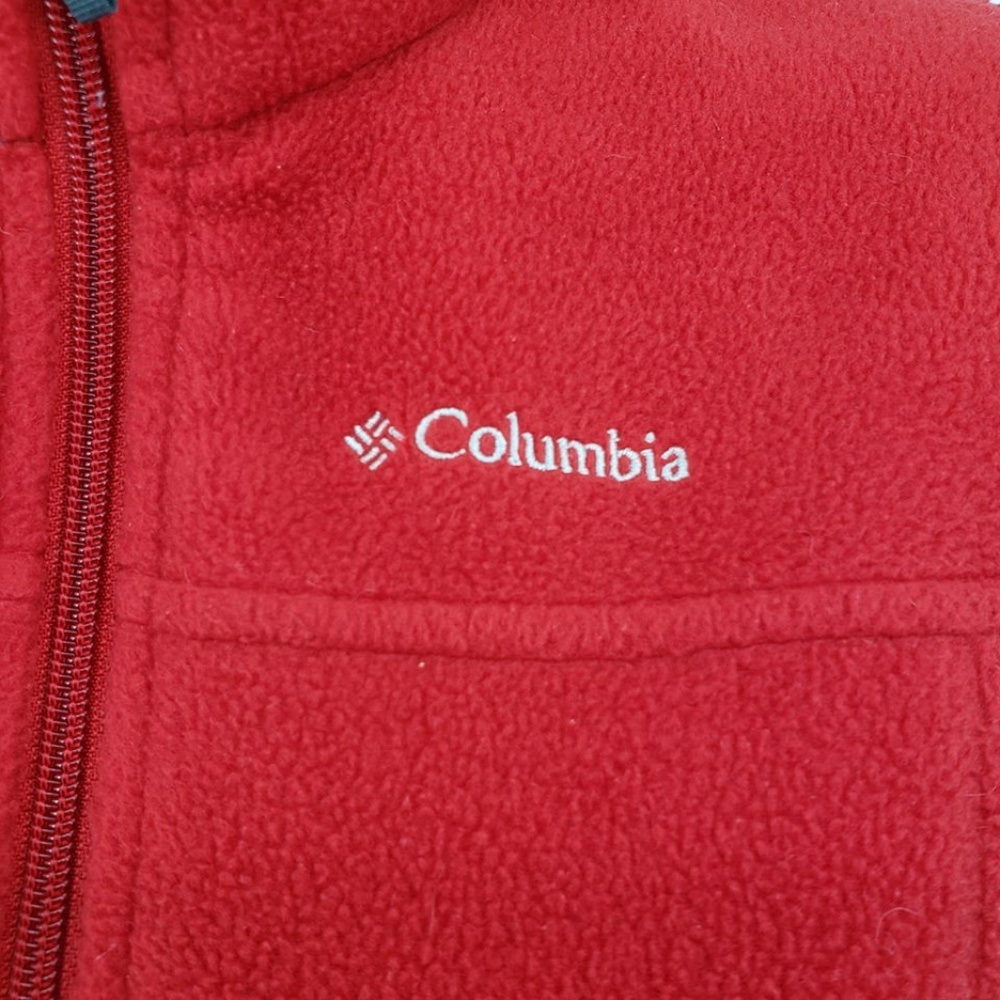 Columbia Youth Unisex Red Fleece Jacket M (10/12) - Picture 2 of 8
